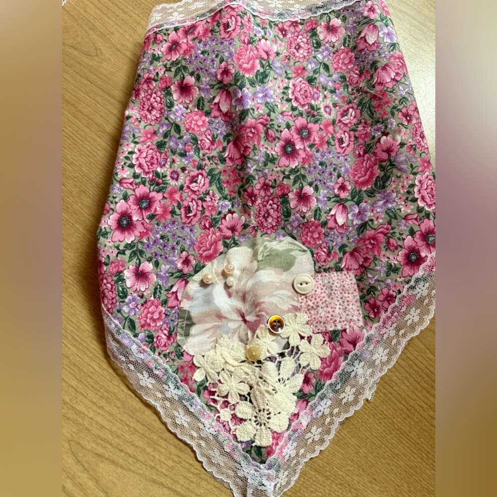 Boho Fabric Scarf With Embellishment